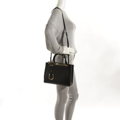 Fendi Vitello Elite Petite 2Jours Tote Black 2 of 9