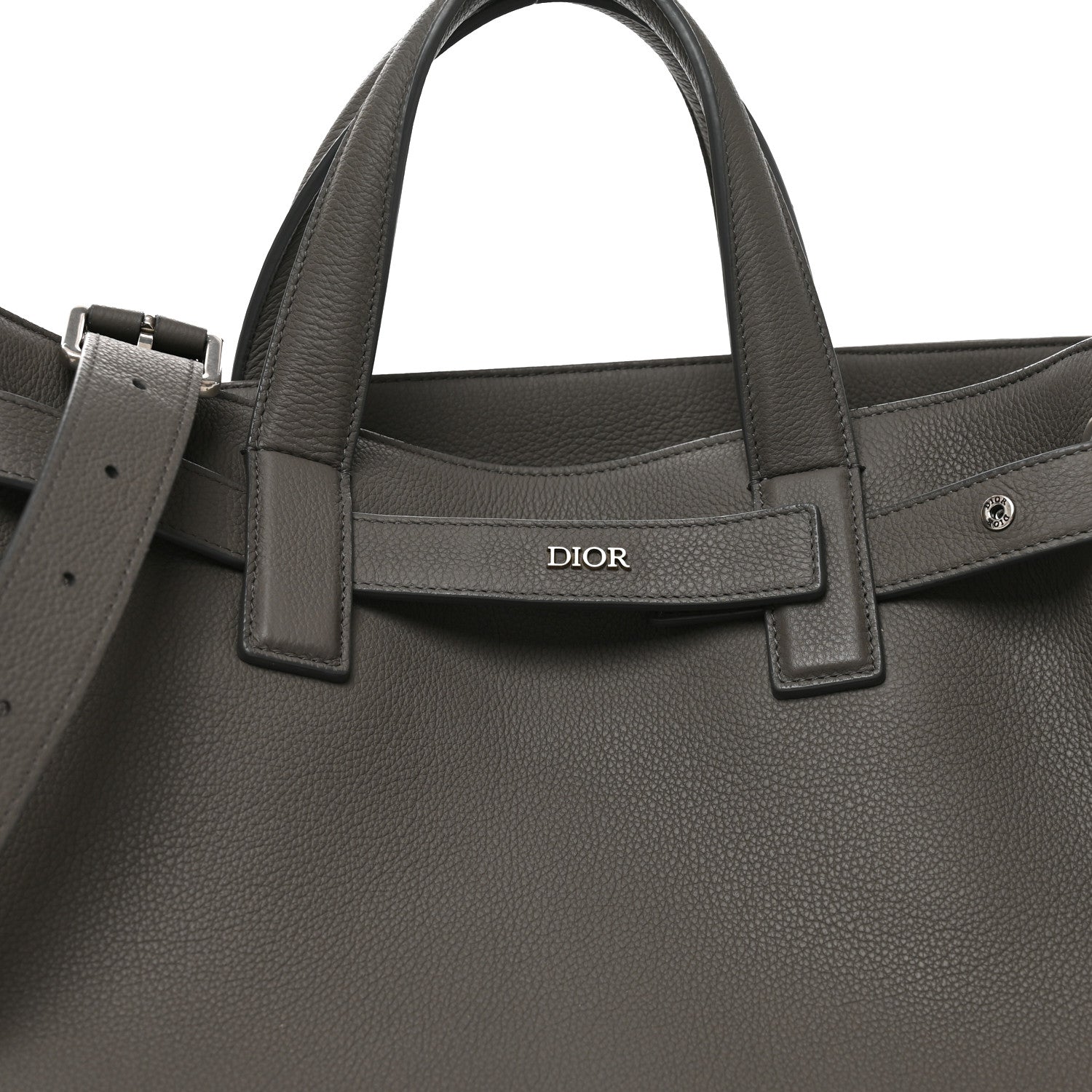 Christian Dior Icons Calfskin Medium Normandie Tote Grey 8 of 11