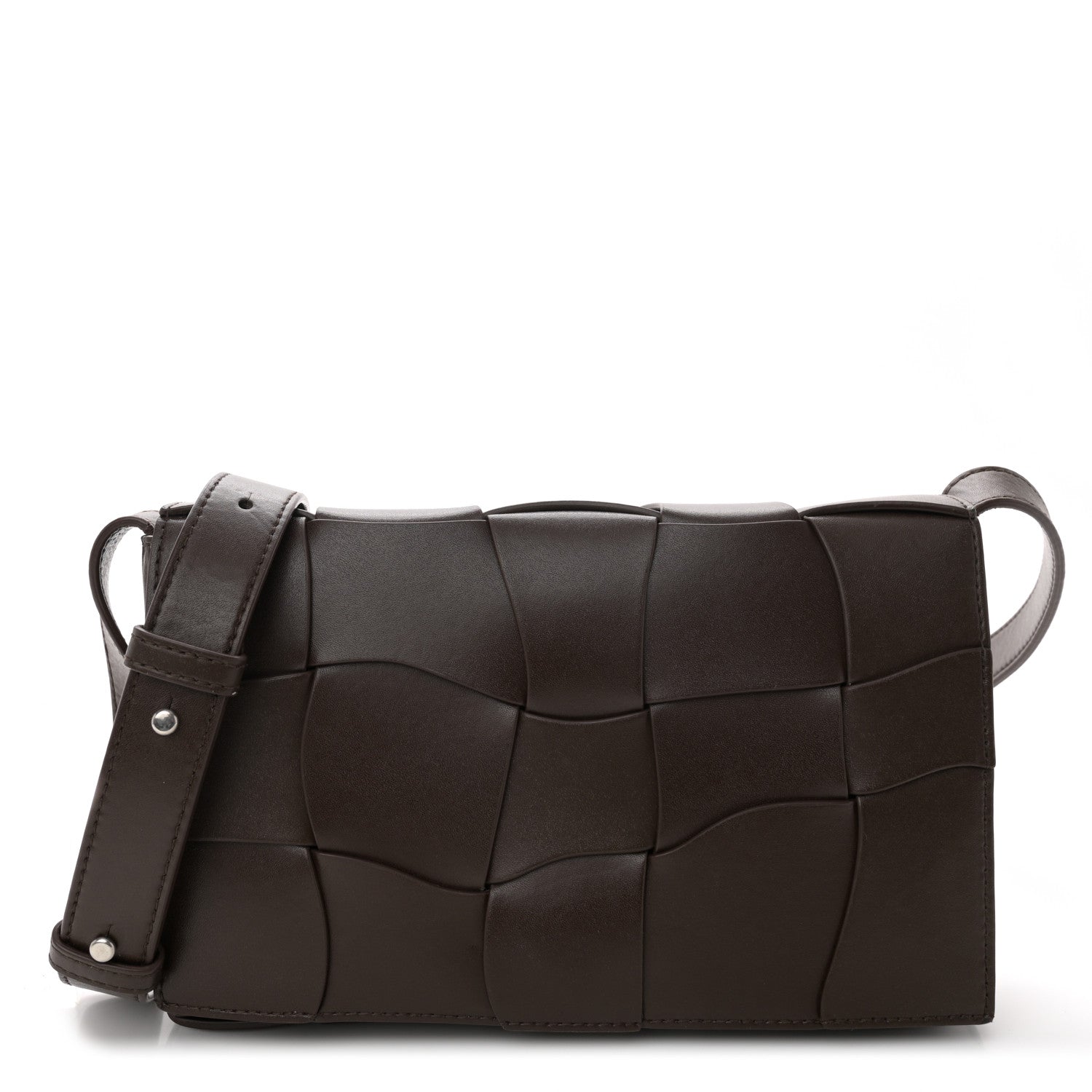 Bottega Veneta Lambskin Maxi Intrecciato Cassette Crossbody Bag Oxblod 1 of 10