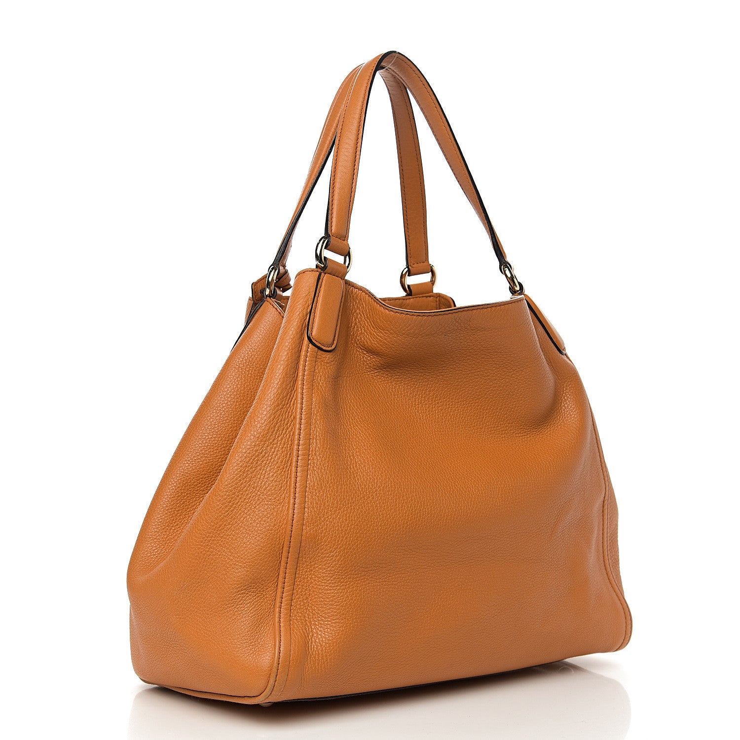 Gucci Pebbled Calfskin Medium Soho Shoulder Bag Curcuma 2 of 11