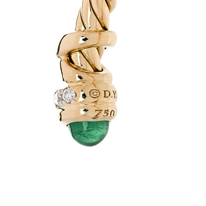David Yurman 18K Yellow Gold Diamond Emerald Petite Helena Wrap Ring 52 6 4 of 4