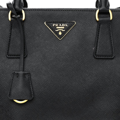 Prada Saffiano Medium Galleria Double Zip Tote Black 10 of 19