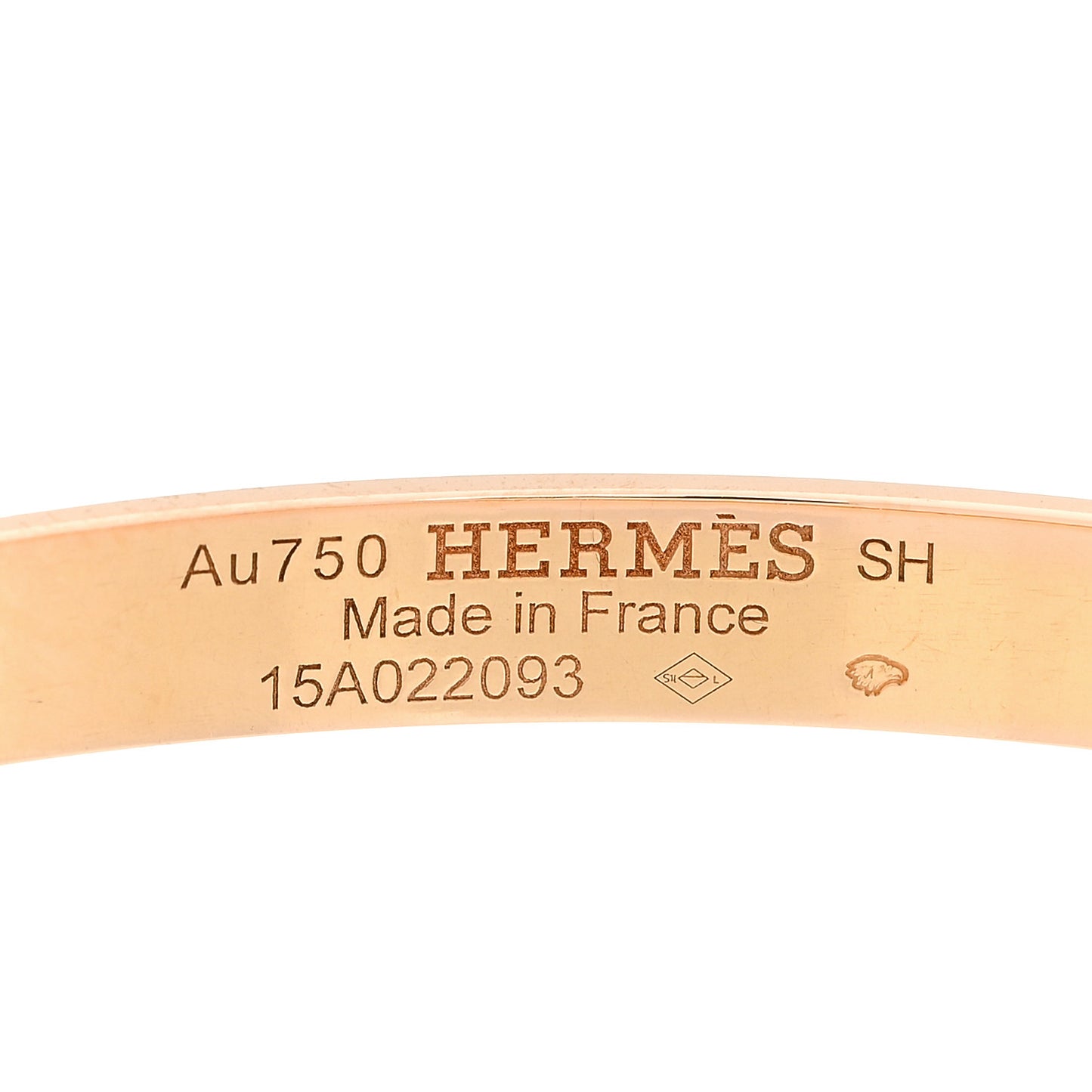 18K Rose Gold Diamond PM H D'Ancre Bracelet SH