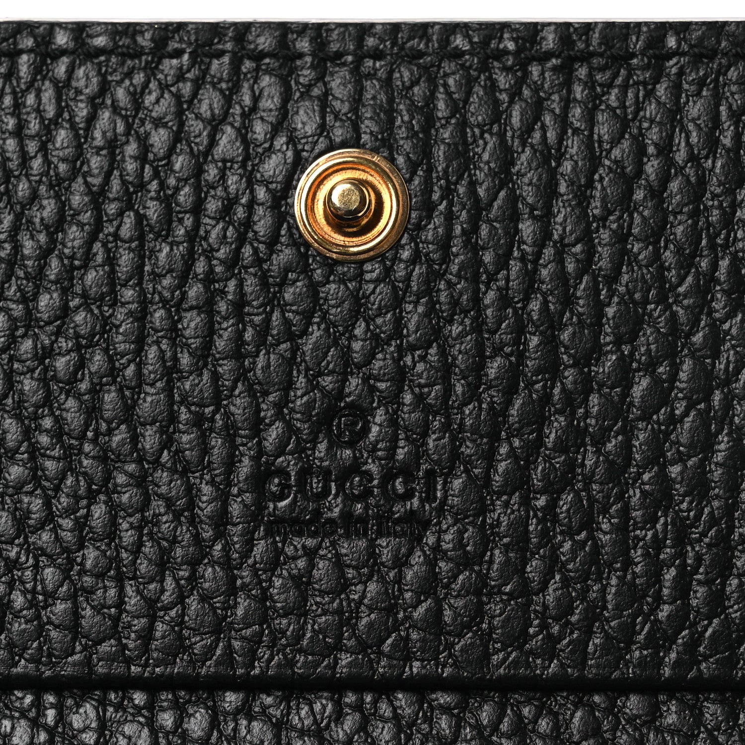 Gucci Dollar Calfskin GG Supreme Monogram GG Marmont Card Case Black Beige Ebony 6 of 8