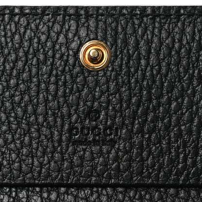 Gucci Dollar Calfskin GG Supreme Monogram GG Marmont Card Case Black Beige Ebony 6 of 8