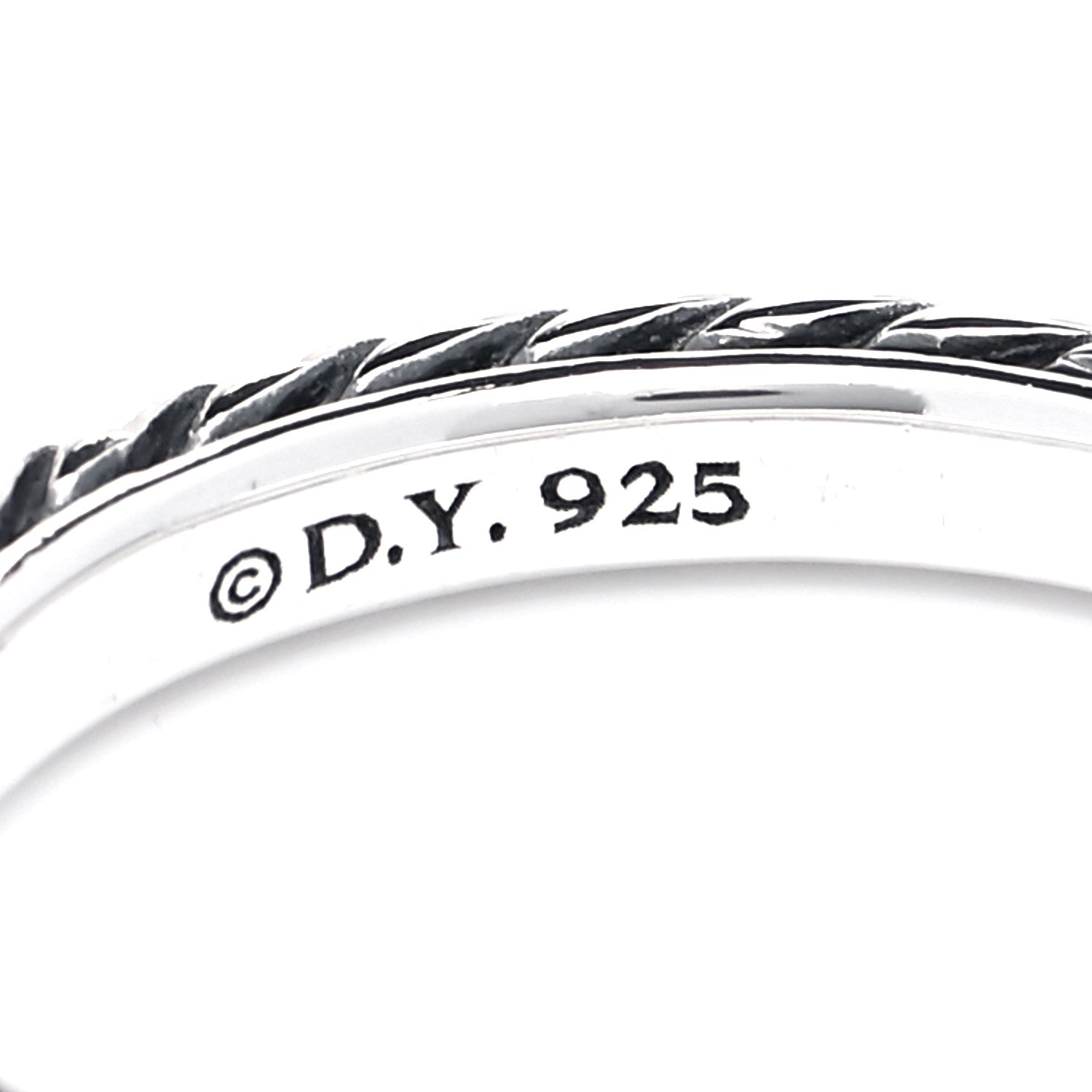 David Yurman Sterling Silver Cable Classics Band Ring 49 5 4 of 4