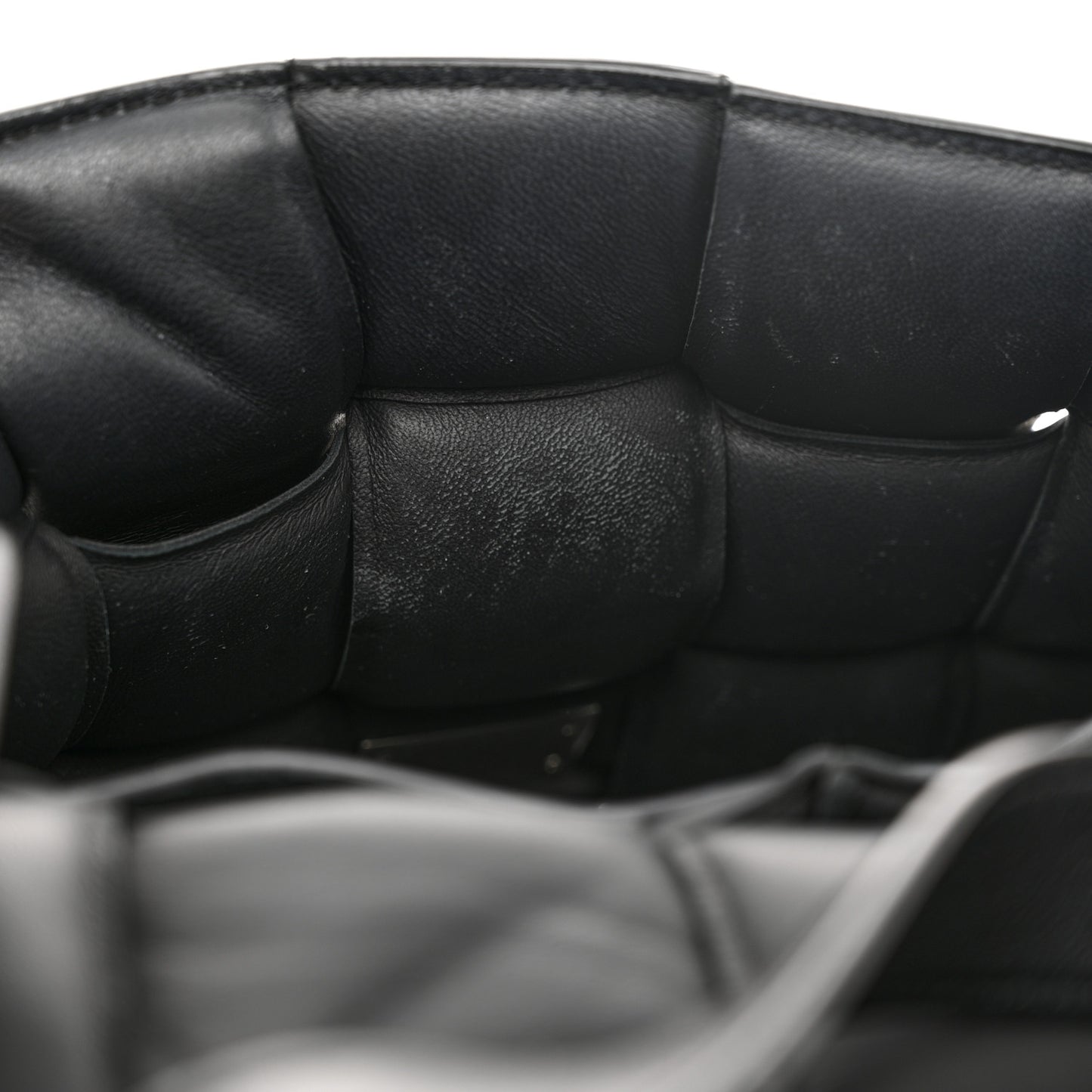 Nappa Maxi Intreccio Padded Cassette Crossbody Bag Black