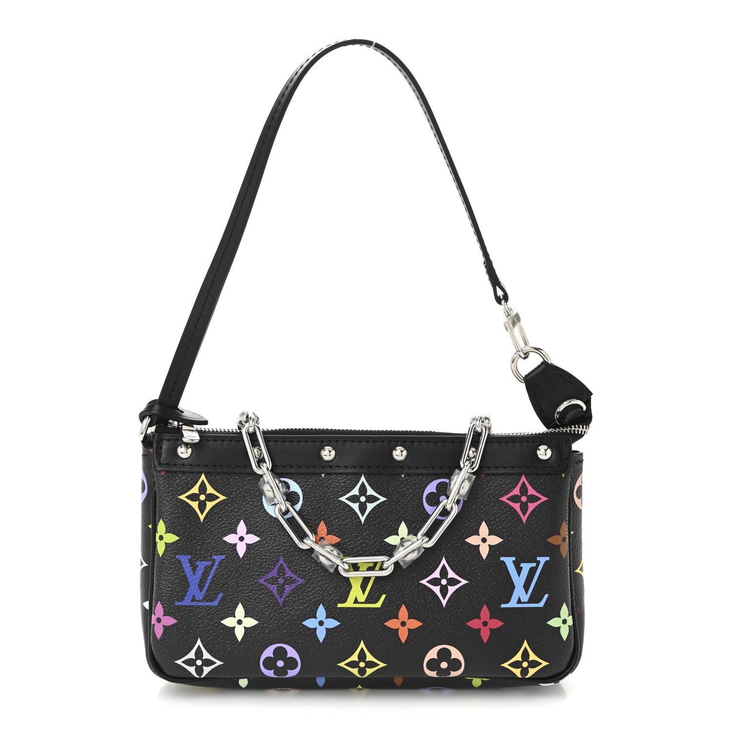 Louis Vuitton LV X TM Monogram Multicolor Pochette Accessories Black 1 of 9