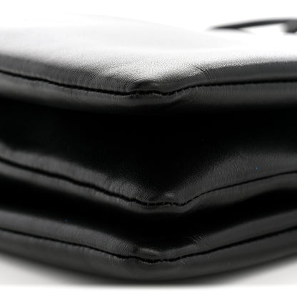 Celine Smooth Lambskin Trio Flap Crossbody Bag Black 9 of 9