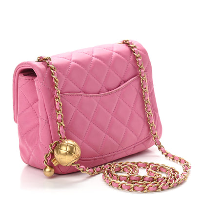 Chanel Lambskin Quilted Mini Pearl Crush Flap Pink 3 of 11