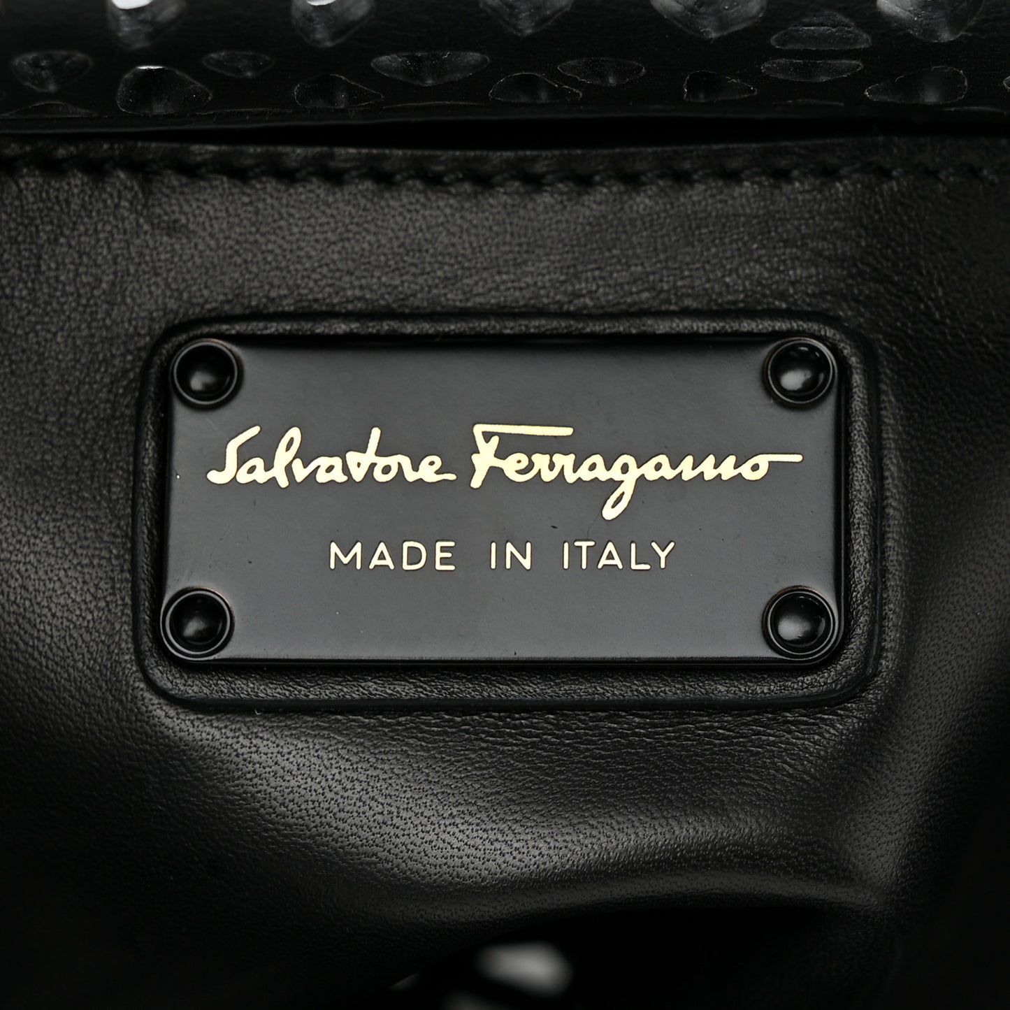 Soft Calfskin Laser Cut Sofia Satchel Black