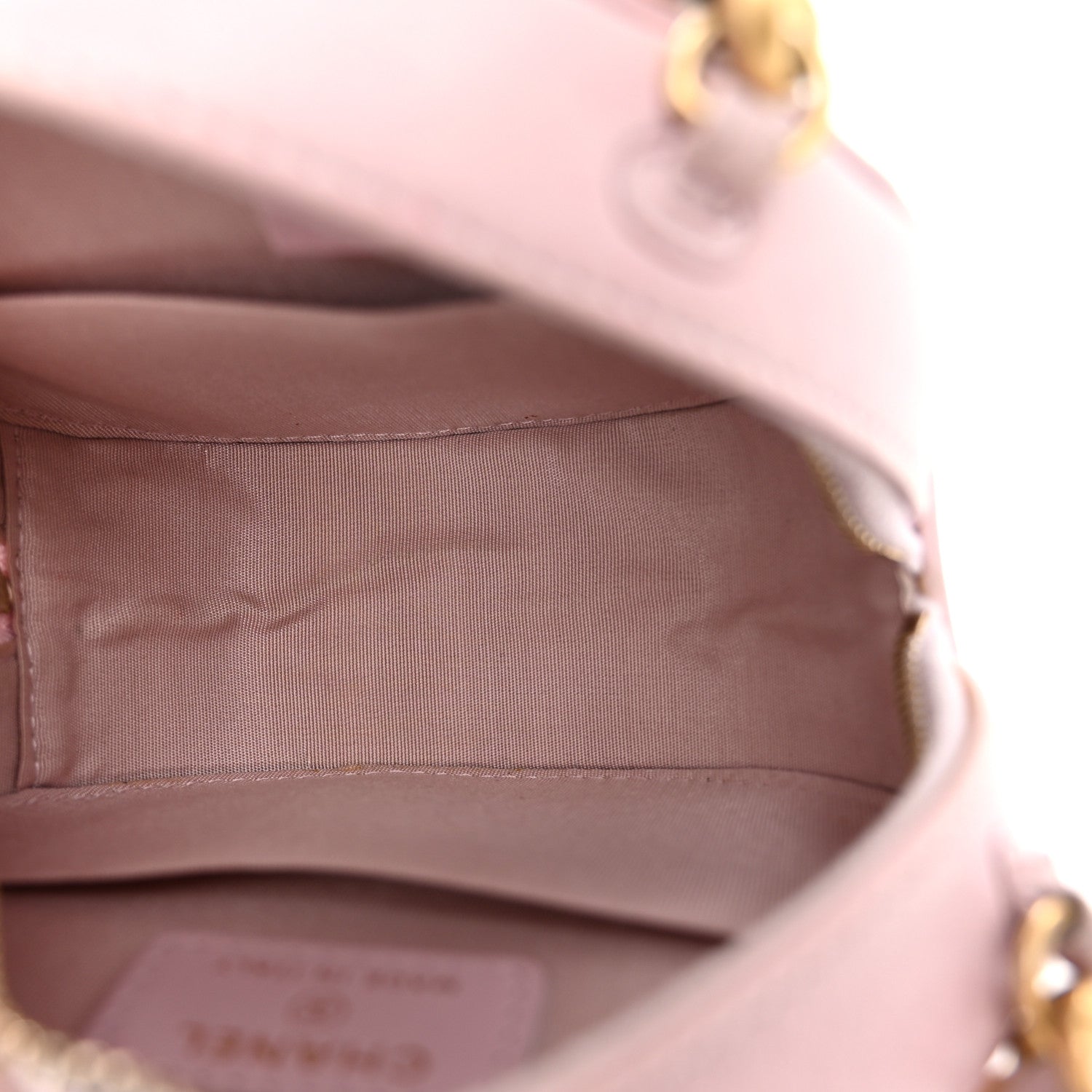 Chanel Lambskin Quilted Chanel 19 Round Clutch With Chain Pink 5 of 11
