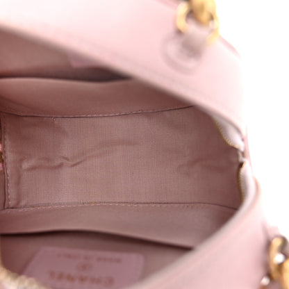Chanel Lambskin Quilted Chanel 19 Round Clutch With Chain Pink 5 of 11