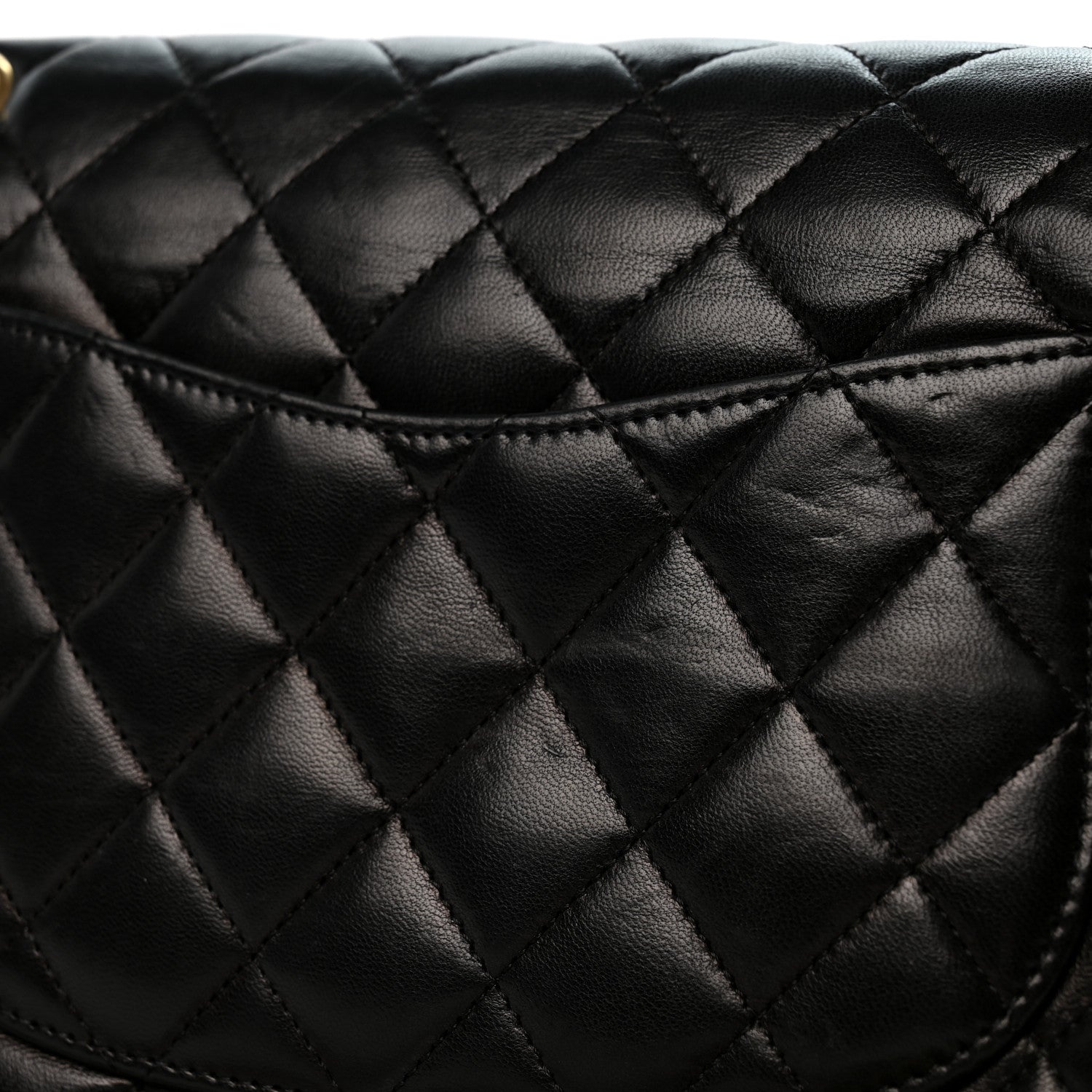 Chanel Lambskin Quilted Medium Double Flap Black 13 of 13