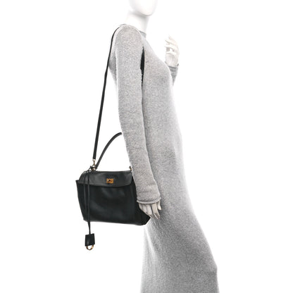 Balenciaga Natural Smooth Calfskin Mini Rodeo Top Handle Handbag Black 2 of 10