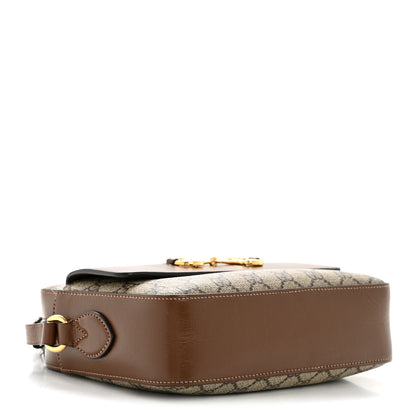 Gucci GG Supreme Monogram Small Horsebit 1955 Shoulder Bag Beige Brown Sugar 3 of 12