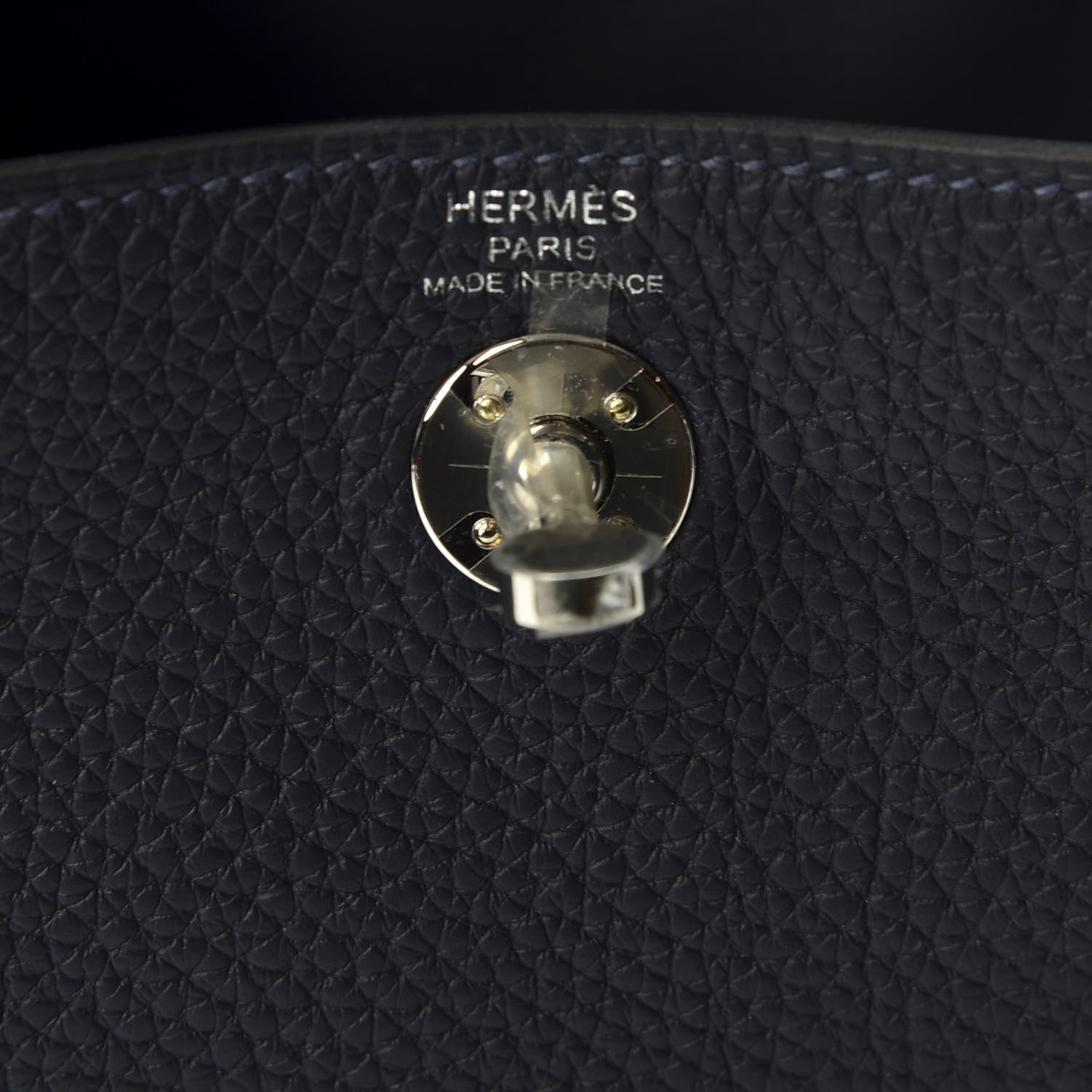 Hermes Taurillon Clemence Mini Lindy 20 Bleu Nuit 7 of 9