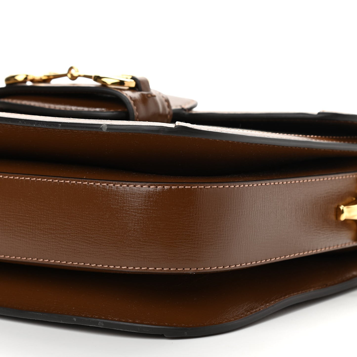 GG Supreme Monogram Horsebit 1955 Shoulder Bag Beige Brown Sugar