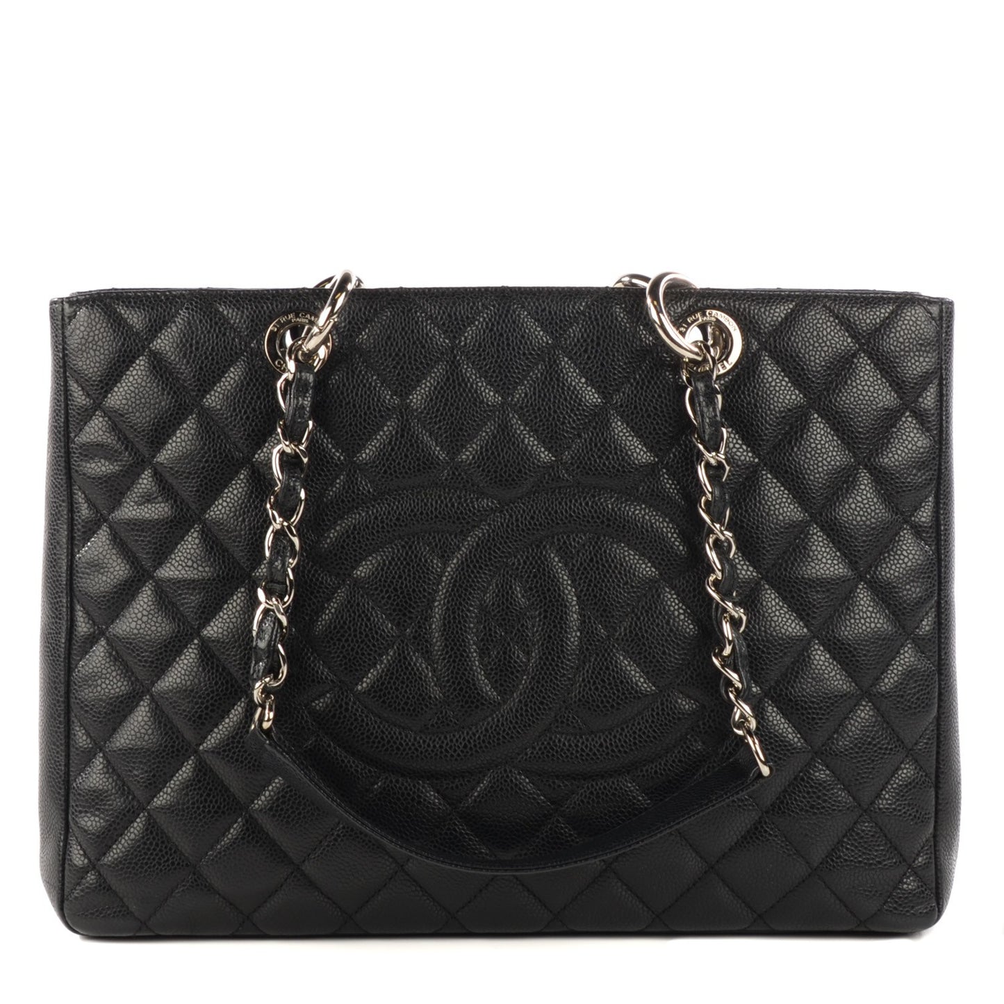 Caviar Quilted Grand Shopping Tote GST Black