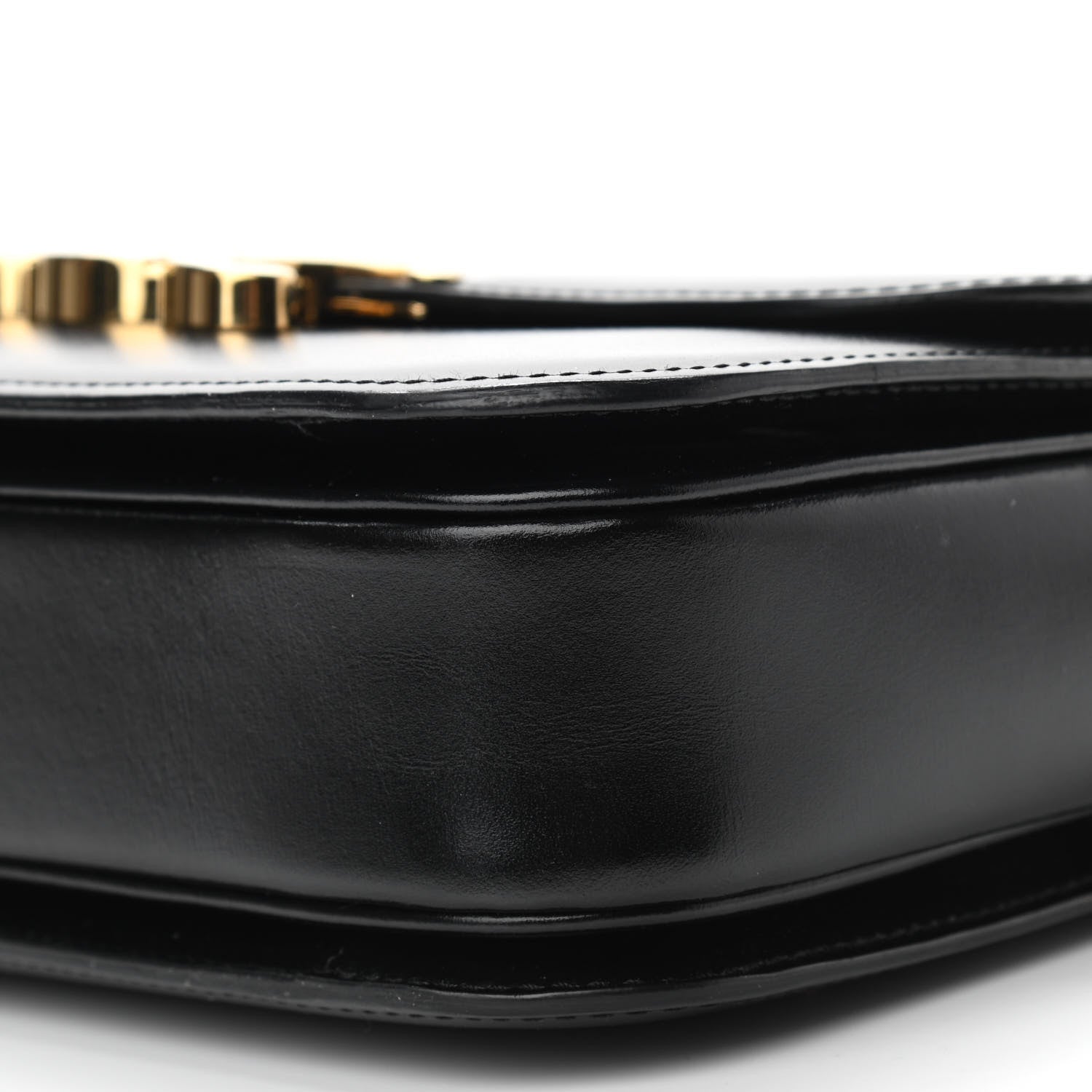 Celine Shiny Calfskin Medium Triomphe Black 10 of 11