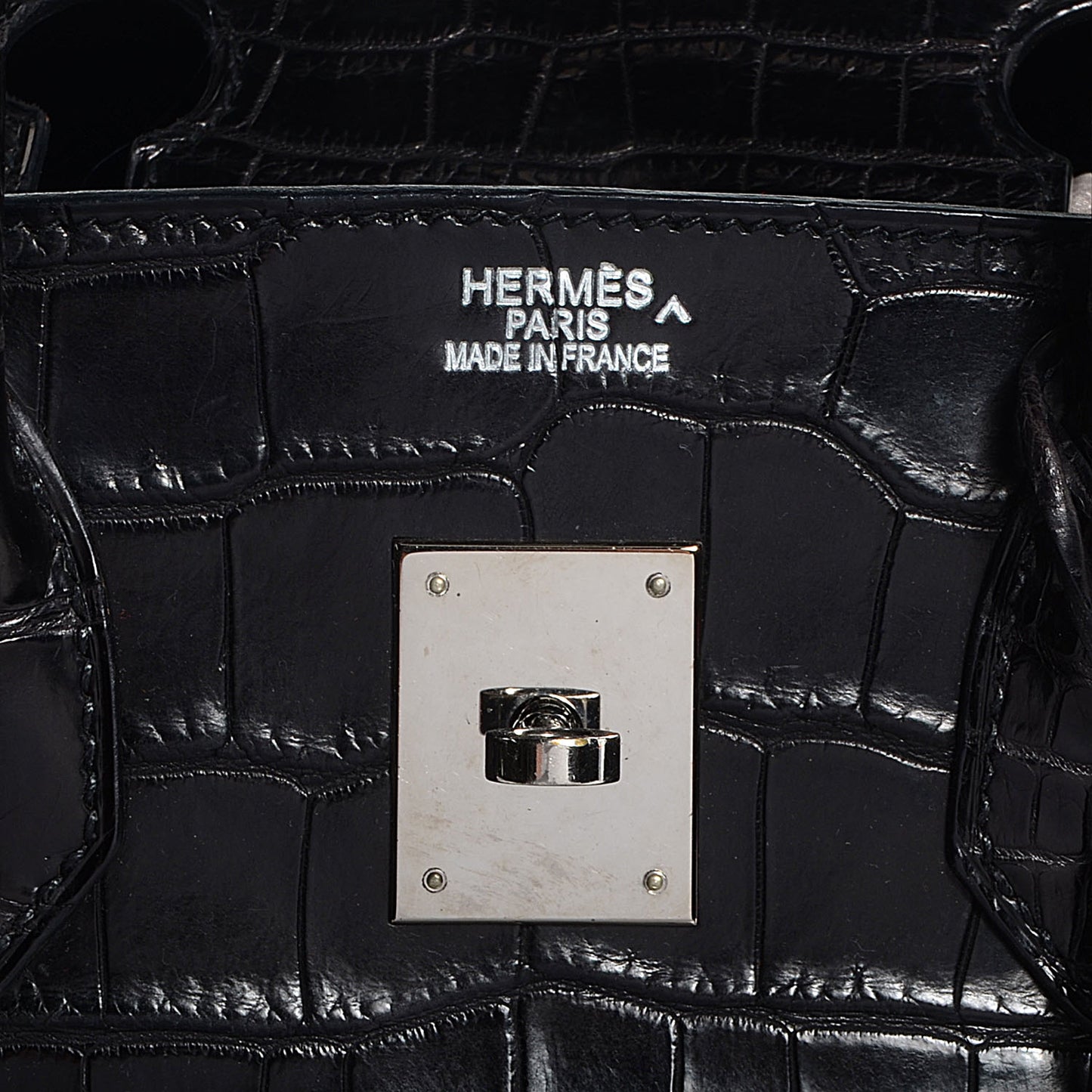 Matte Porosus Crocodile Birkin 35 Black