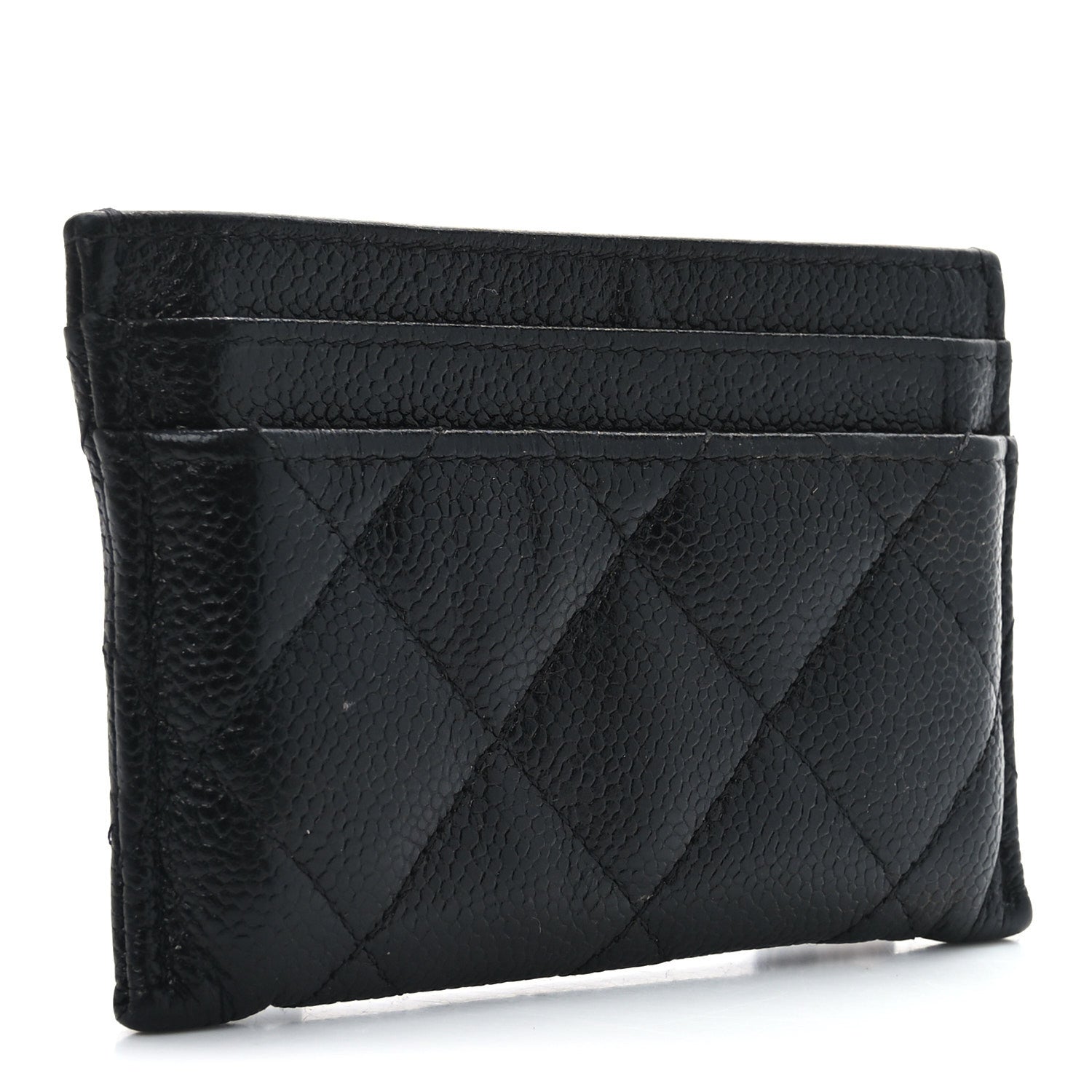 Chanel Caviar Quilted Multi Chain CC Card Holder Black 3 of 9