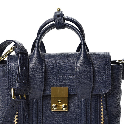 3.1 Phillip Lim 3.1 Textured Calfskin Mini Pashli Satchel Ink 7 of 9