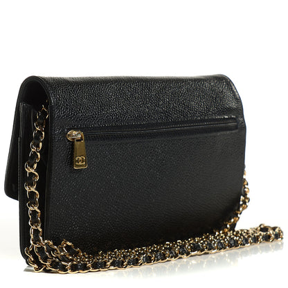 Chanel Caviar Timeless CC Wallet on Chain WOC Black 3 of 8