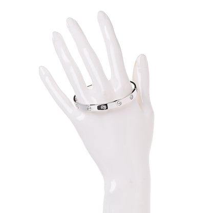 Cartier 18K White Gold 6 Diamond LOVE Bracelet 17 2 of 6