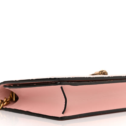 Gucci Guccissima Signature Crystal Cat Chain Wallet Light Candy Pink 8 of 10