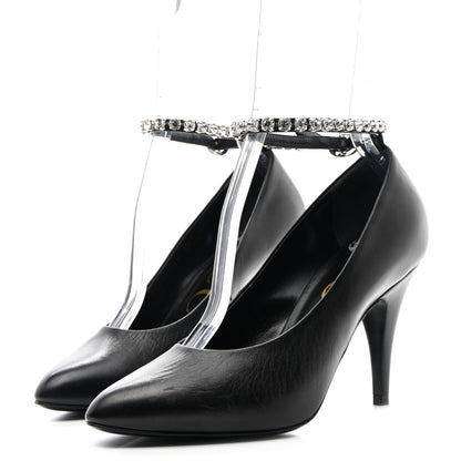 Gucci Malaga Kid Crystal Pumps 37 Black 3 of 9