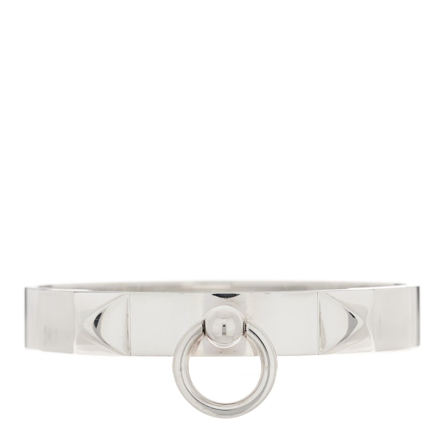 Hermes Sterling Silver PM Collier De Chien Bracelet SH 1 of 4