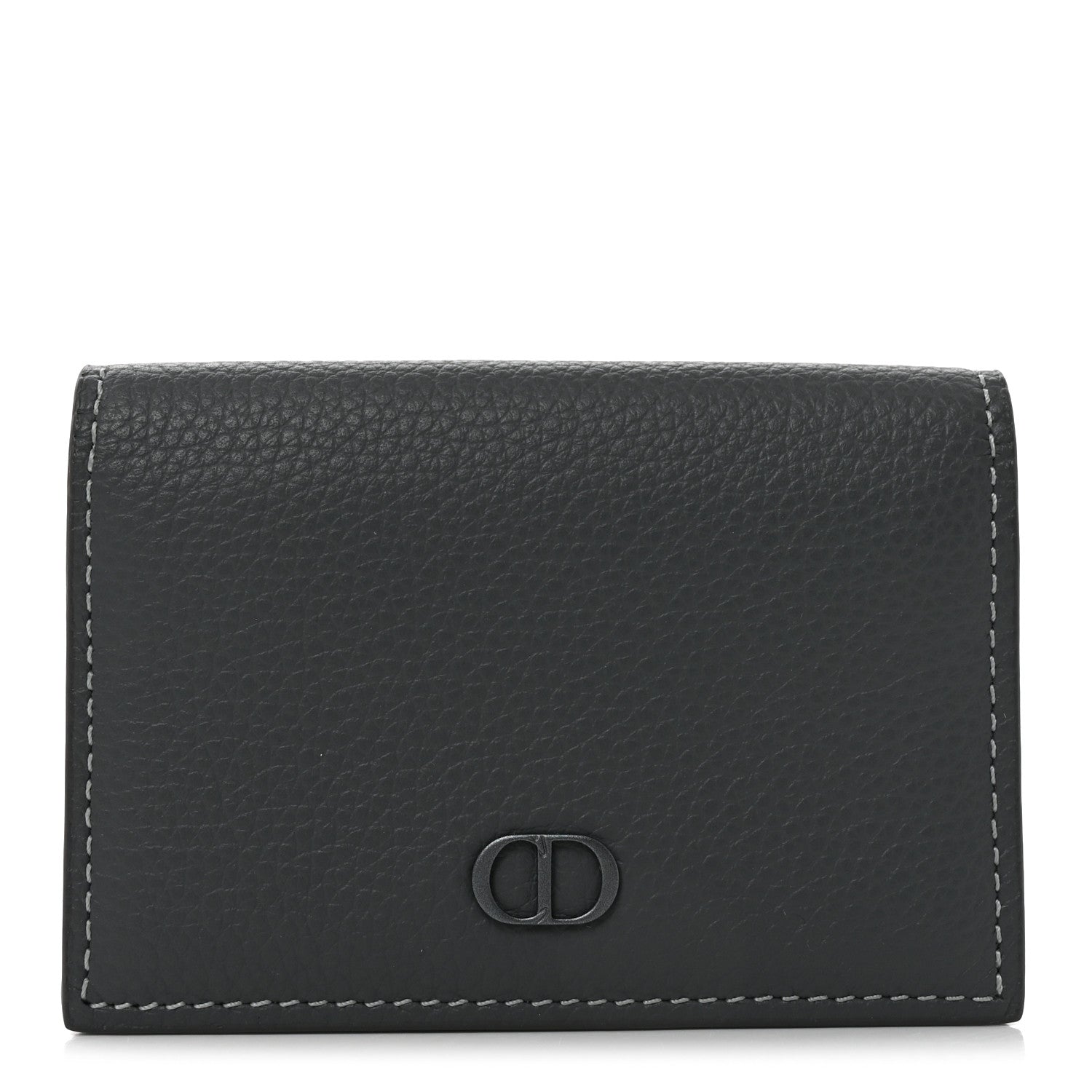 Christian Dior Grained Calfskin CD Icon Wallet Grey 1 of 7