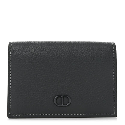 Christian Dior Grained Calfskin CD Icon Wallet Grey 1 of 7