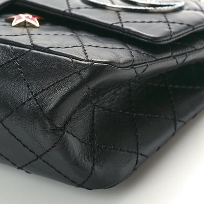 Chanel Aged Calfskin Space Charms 2.55 Reissue 225 Flap Black 10 of 10