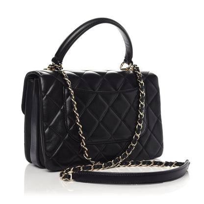 Chanel Lambskin Quilted Small Trendy CC Dual Handle Flap Bag Black 3 of 10