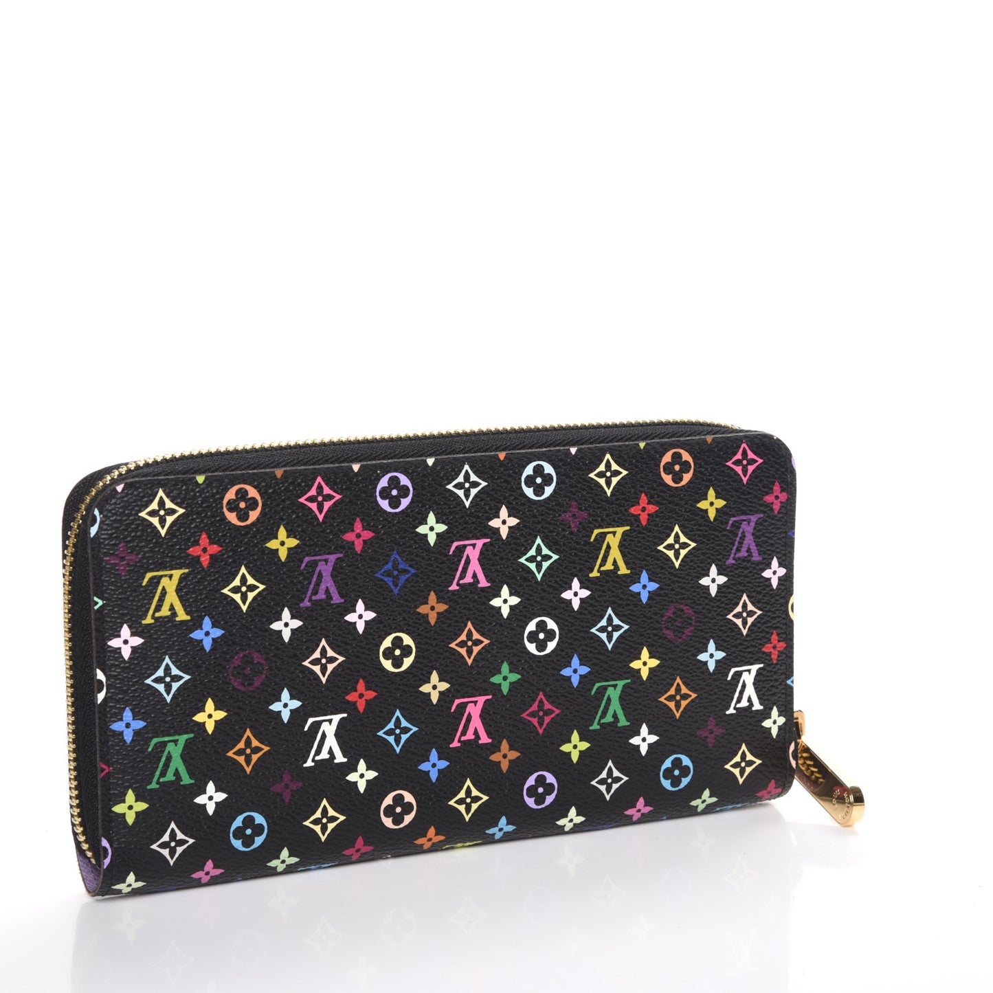 Monogram Multicolor Zippy Wallet Black Violet