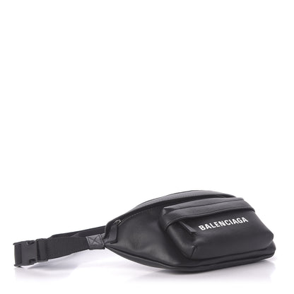 Balenciaga Smooth Calfskin Logo Everyday Beltpack XS Black White 4 of 9