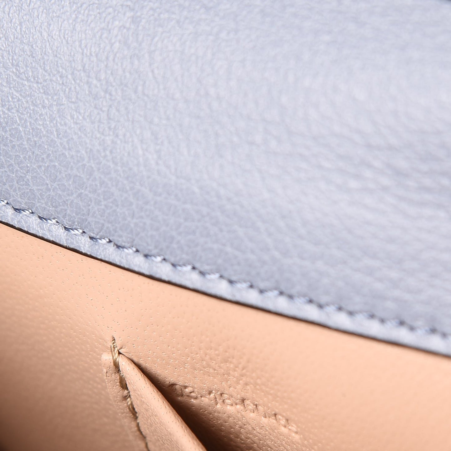 Calfskin Small Nile Bracelet Minaudiere Bag Washed Blue