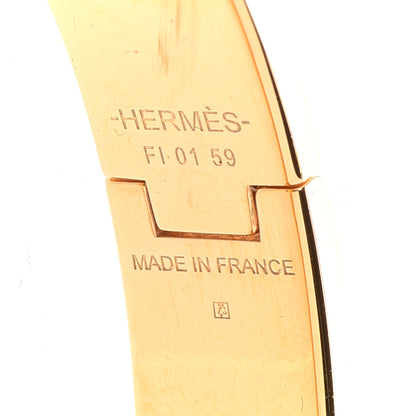 Hermes Enamel Narrow Clic Clac H Bracelet GM Marron Glace 4 of 6