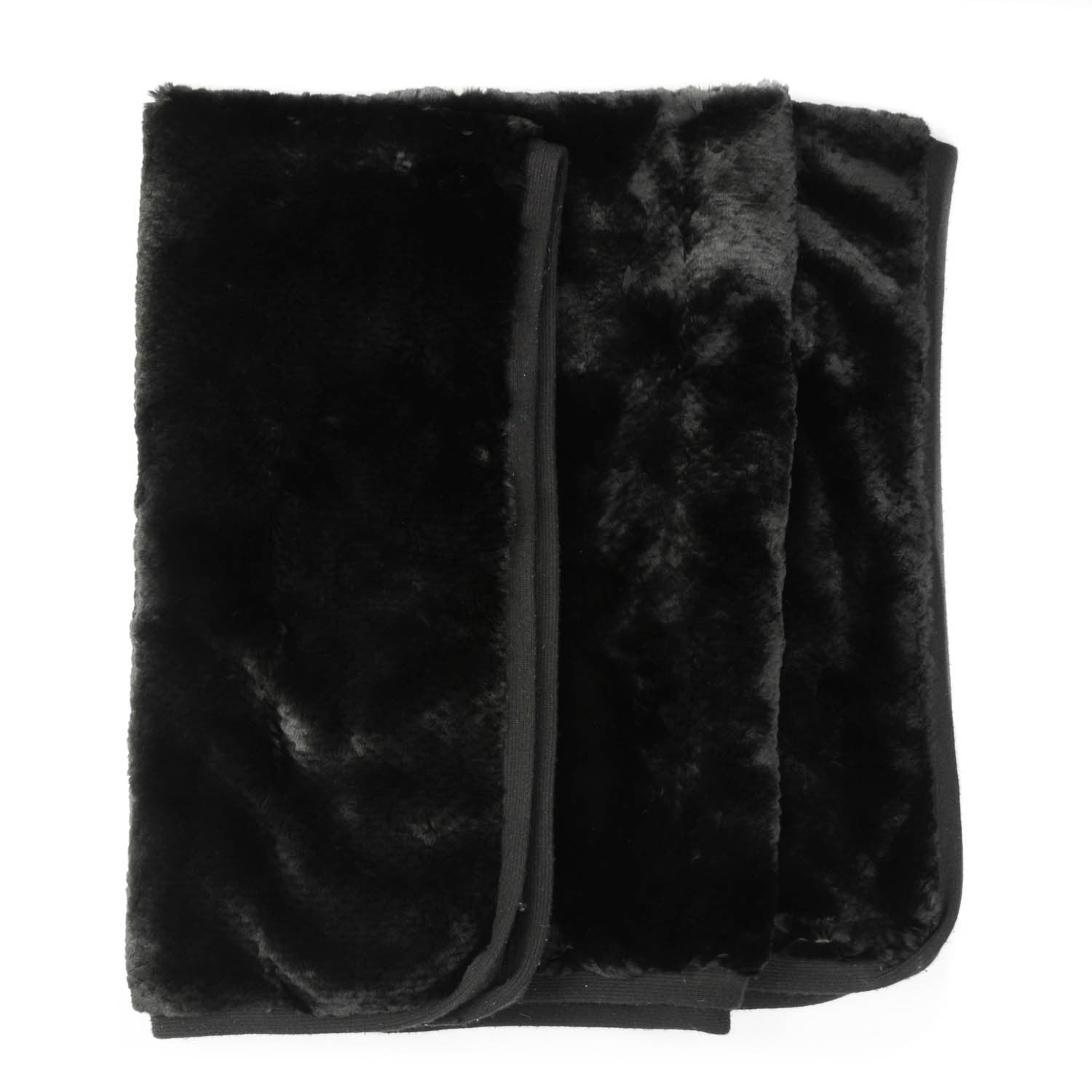 Chanel Rabbit Fur Throw Blanket Black 1 of 4
