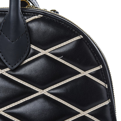 Louis Vuitton Lambskin Malletage Alma PM Black 18 of 20