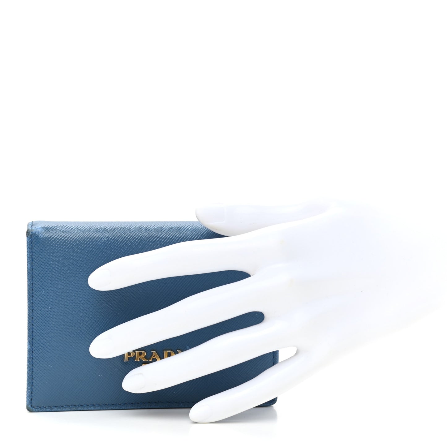 Saffiano Metal Compact Snap Bi-Fold Wallet Cobalto