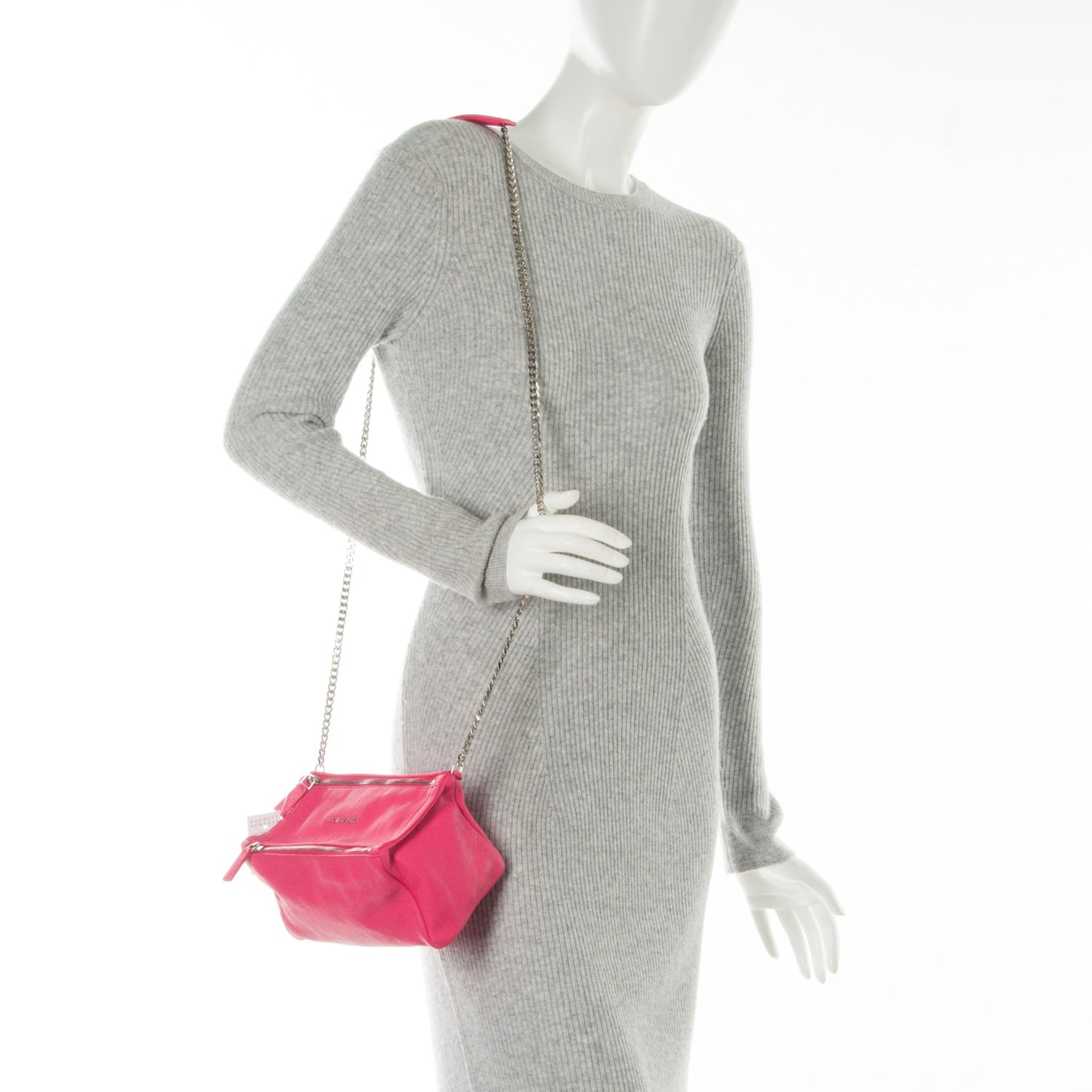 Sugar Goatskin Mini Chain Pandora Hot Pink