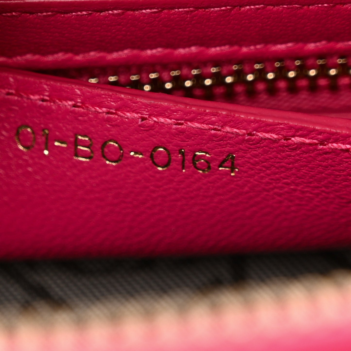Lambskin Cannage Medium Lady Dior Fuchsia