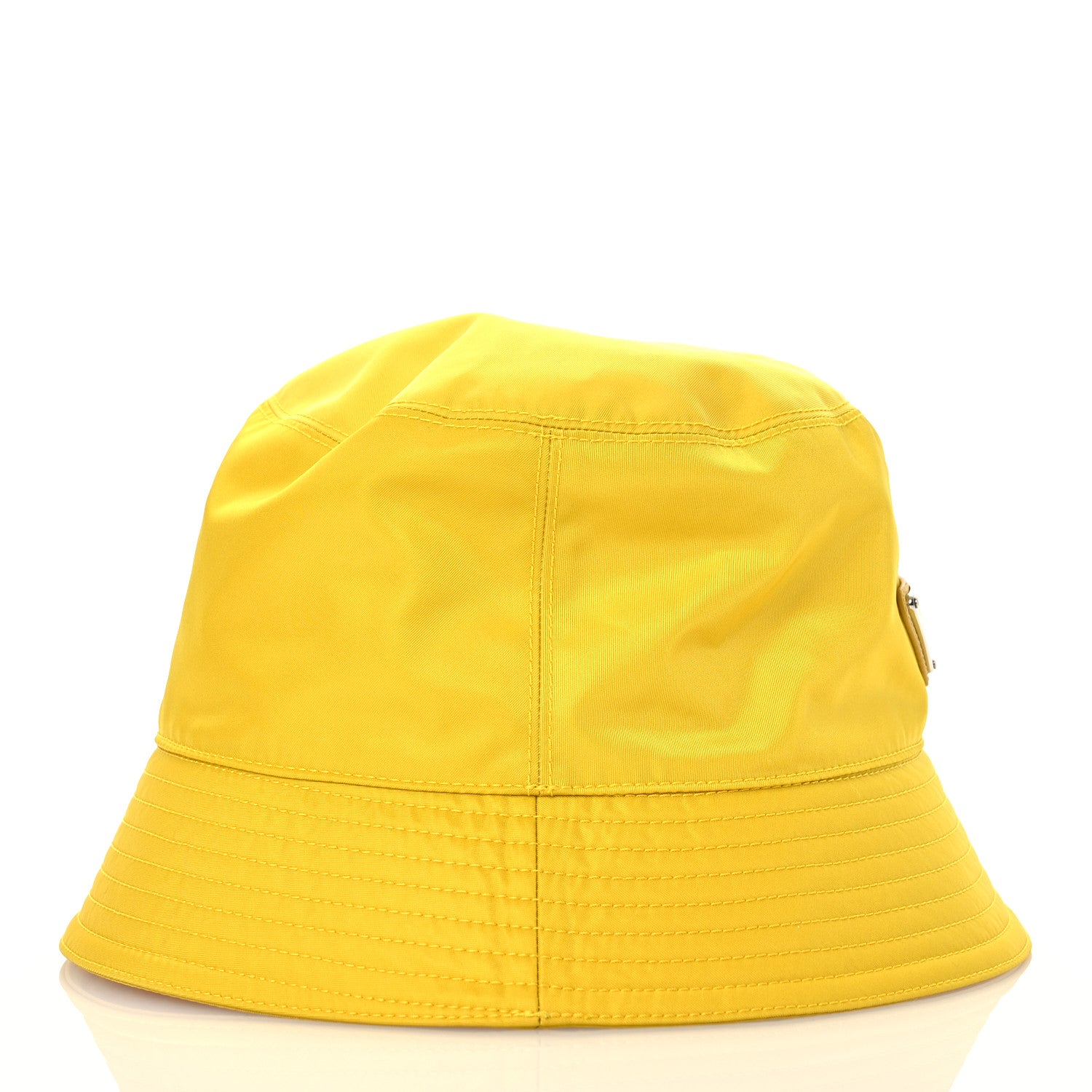 Prada Re-Nylon Triangle Womens Bucket Hat M Giallo 5 of 8