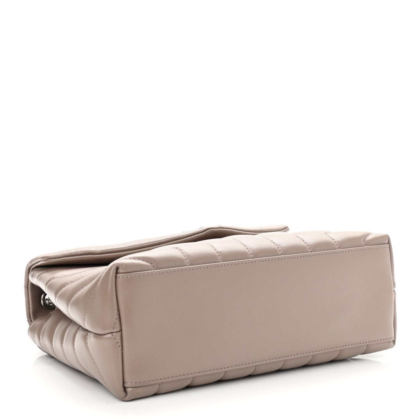 Calfskin Y Quilted Monogram Small Loulou Chain Satchel Taupe Sable