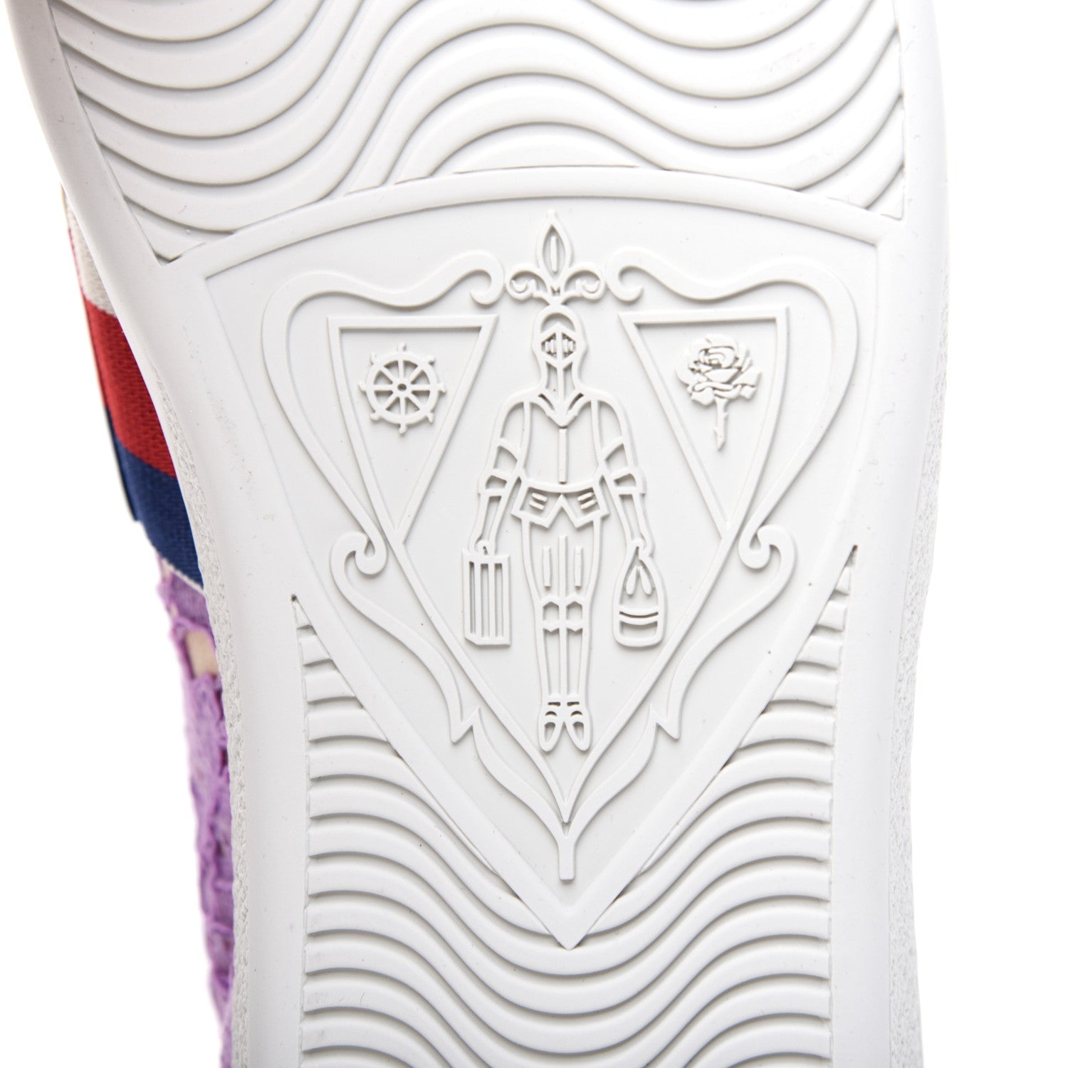 Gucci Lace Crystal Sylvie Web Flower Leaf Womens Ace Sneakers 36.5 Wisteria Perfect Pink 7 of 10