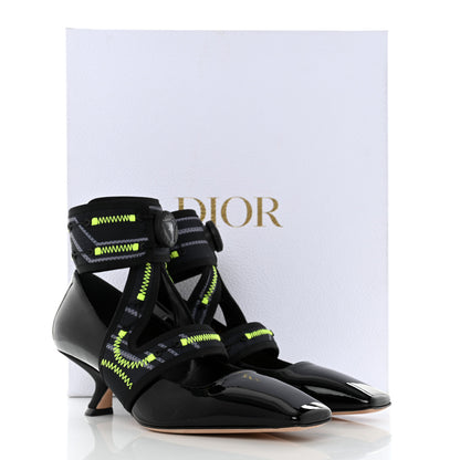 Christian Dior Patent 62-22 Pumps 38 Black Green 9 of 9