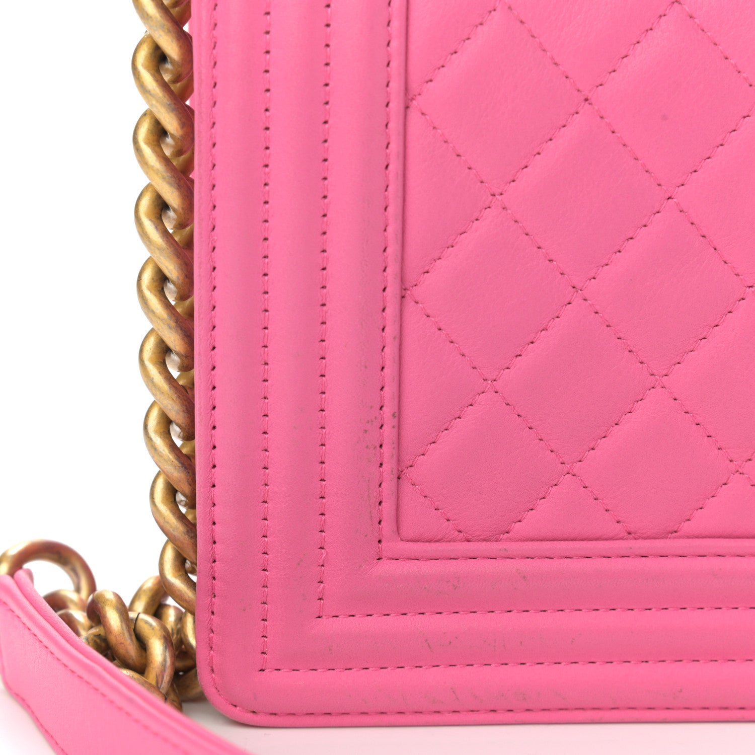 Chanel Calfskin Quilted Medium Boy Flap Pink 12 of 15